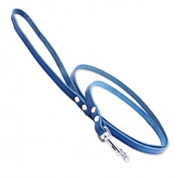 KOŽENÉ VODÍTKO TAMER 1CM-145CM TYRKYSOVÉ